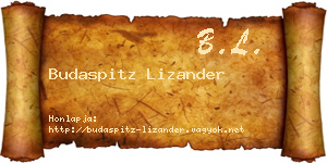 Budaspitz Lizander névjegykártya